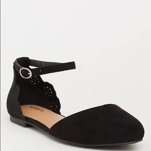 Torrid Faux Suede Scalloped Flat